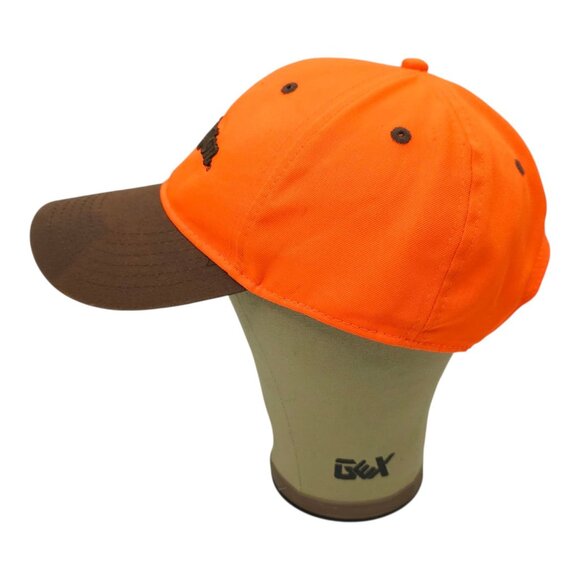 Remington Blaze Orange Strapback Cap Embroidered Trucker Baseball Hunting Hat - Picture 13 of 16